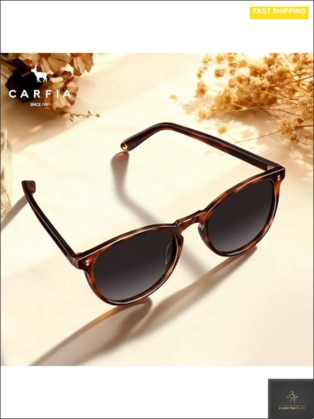Retro Acetate Polarized Sunglasses for Women UV400